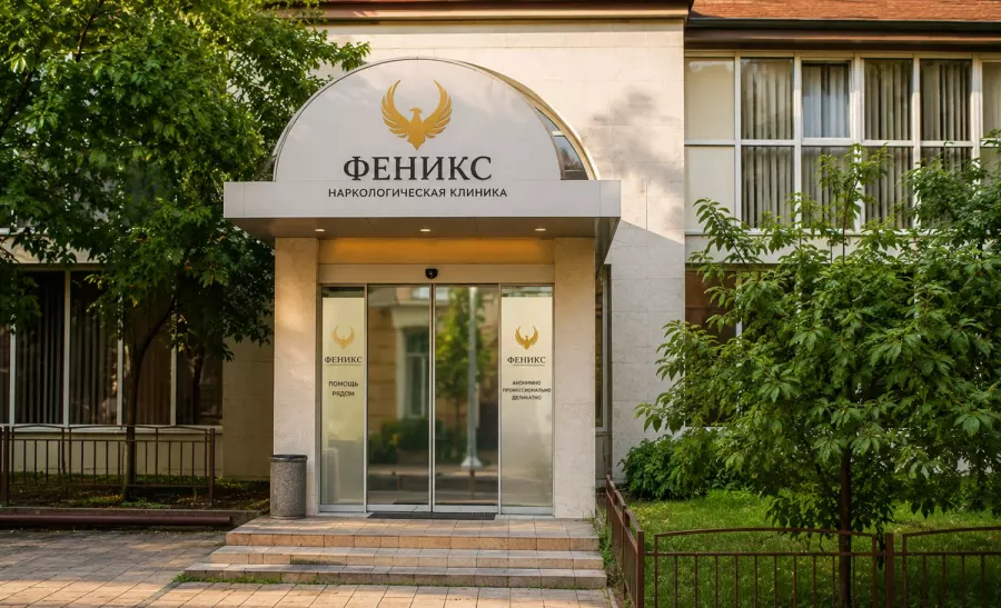 Вход в наркологическую клинику «Феникс» в Минусинске